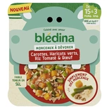 Bledina Carrots, Green Beans, Rice with tomato and Beef from 15 months 200g