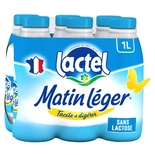 Lactel UHT Matin Leger semi-skimmed milk 6x1L