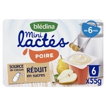 Bledina Mini Lactes Pear yogurt 6x55g from 6 months
