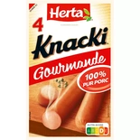 Herta Large Sausage Knacki x4 pure pork 280g