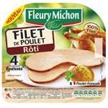 Fleury Michon Roast chicken filet x4 slices 120g