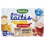 Bledina Mini Lactes Red Fruits & Summer Fruits 12x55g From 12 Months