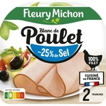 Fleury Michon Chicken Breast x2 slices -25% salt 80g