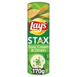 Lays Stax Onion Cream Flavor Tube 170g