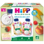 Hipp Organic Fruits Milk dessert Pouches 2 varieties from 6 months 8x90g