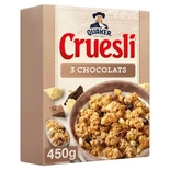 Quaker Cruesli Cereals 3 chocolates 450g