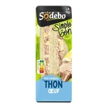 Sodebo Tuna & Egg Viennese Club Sandwich 135g