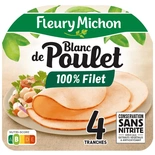 Fleury Michon Chicken Breast x4 slices nitrite-free 130g