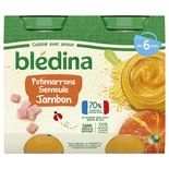 Bledina pot Pumpkin, Semolina & Ham from 6 months 2x200g