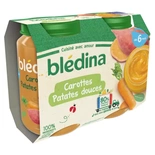Bledina Pot Carrots & Sweet Potatoes from 6 months 2x200g