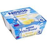 Nestle P'tit Brassee Banana yogurts 4x100g from 6 months