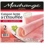 Madrange Ham Le Superieur with pork rind x2 slices 80g