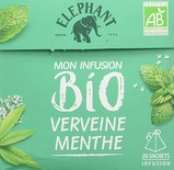 Elephant infusion Organic Verveine mint x 20 sachets 26g
