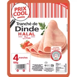 Prix Cool Turkey Halal x4 slices 100g
