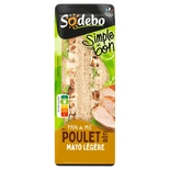 Sodebo Roast Chicken & Light Mayo Wholemeal Club Sandwich