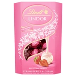 Lindt Lindor Strawberries & Cream cornet 200g