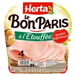 Herta Le Bon Paris ham pork rind free meat x4 slices 170g