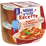 Nestle P'tite recette Bolognese spaghetti 2x200g from 8 months