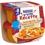 Nestle P'tite Recette Veegetable & Chicken with coconut milk from 8 months 2x200g
