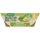Bledina Organic Green Vegetable Mousseline 2x200g from 8 months