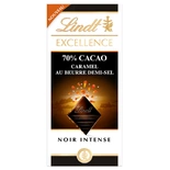 Lindt Excellence 70% Dark Cocoa, Caramel Semi-Salted Butter 100g