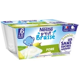 Nestle P'tit Brasse Pear dessert No added suger from 6 months 4x90g