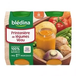 Bledina Pot Vegetable Printaniere with Veal 2x200g from 8 months
