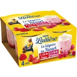 La Laitiere Strawberry & Raspberry Liegois yoghurts 4 x 100g