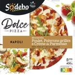 Sodebo Pizza Dolce Napoli Chicken, mozzarella, peppers & Parmigiano Cream 400g