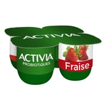 Danone Activia Fruits Strawberries yogurts 4x125g