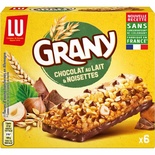 LU Grany  Milk Chocolate and Hazelnuts Cereal Bars 138g