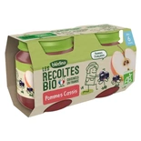 Bledina Organic Apple Blackcurrant 2x130g from 6 months