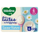 Bledina Mini Lactes Plain yogurt 6x55g from 6 months
