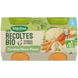 Bledina Organic Carrots & Cauliflower 2x130g from 6 months