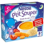 Nestle P'tit Souper Sunshine Vegetables & Semolina 2x250ml from 8 months