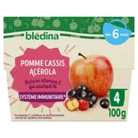 Bledina Apple, Blackcurrent & Acerola Compote from 6 months 4x100g