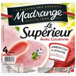 Madrange Le Superieur Ham with Pork Rind 4 Slices 160g