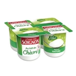 Soignon Plain yogurts with goat milk 4x100g