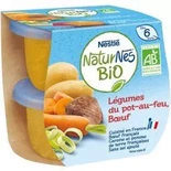 Nestle Naturnes Organic Vegetables pot au feu with Beef 2x190g