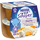Nestle P'tit Souper Risotto with Mushrooms & Carrots from 12 months 2x200g