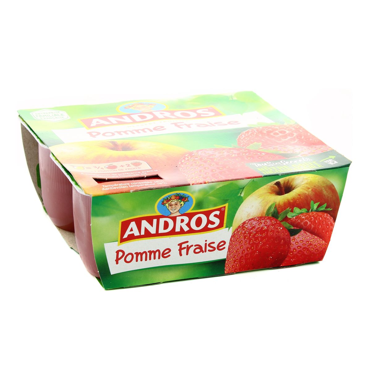 Andros Compote Pomme fraise 4x100g