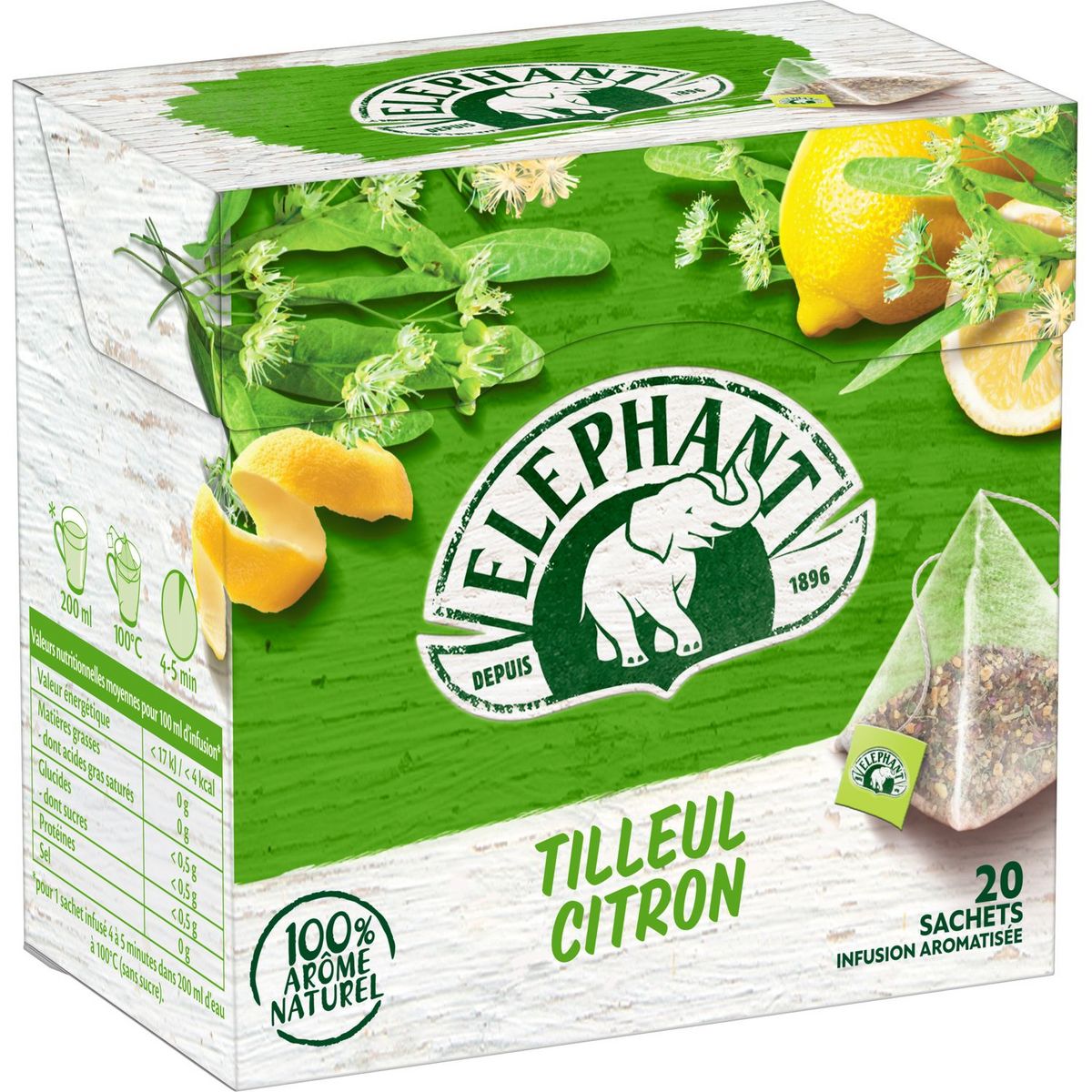 Elephant infusion Tilleul lemon & mint x 20 sachets 28g