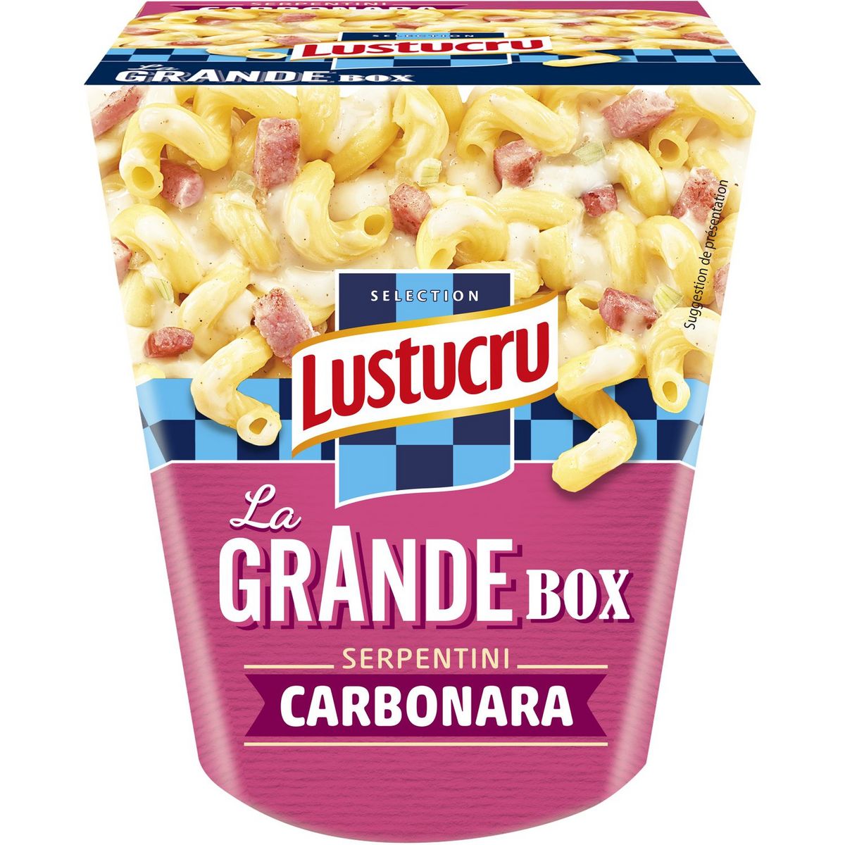 Lustucru Pasta Box Pates fraiches Serpentini a la carbonara