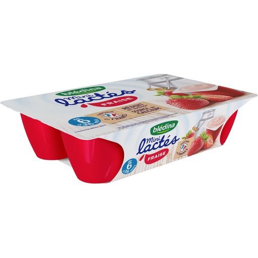 Bledina Mini Lactes Strawberry yogurts 6x55g from 6 months