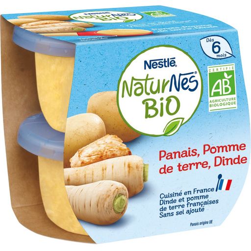Nestle Naturnes Organic Parsnip, Potato & Turkey 2x190g 380g