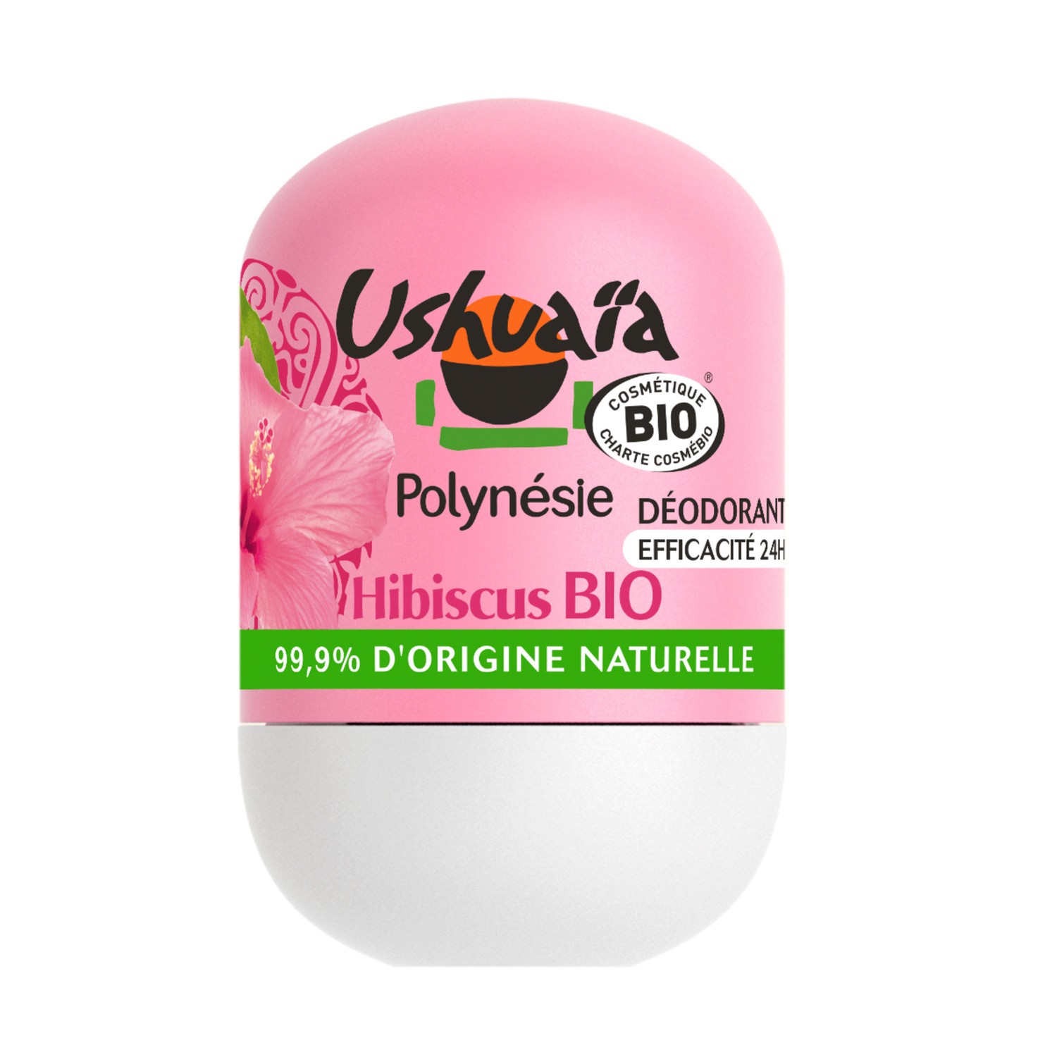 Ushuaia Hibiscus Roll-on deodorant Organic 50g