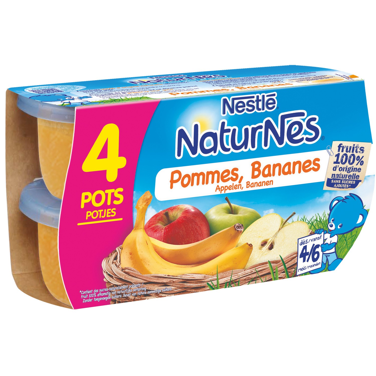 Nestle Naturnes Apple Banana 4x130g from 4 months