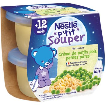 Nestle Naturnes P'tit Souper Peas & Pasta 2x200g 400g