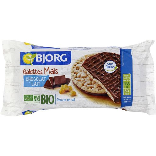 Bjorg Organic Corn Cake With Milk Chocolate Europafoodxb Buy Food Online From Europe Best Price