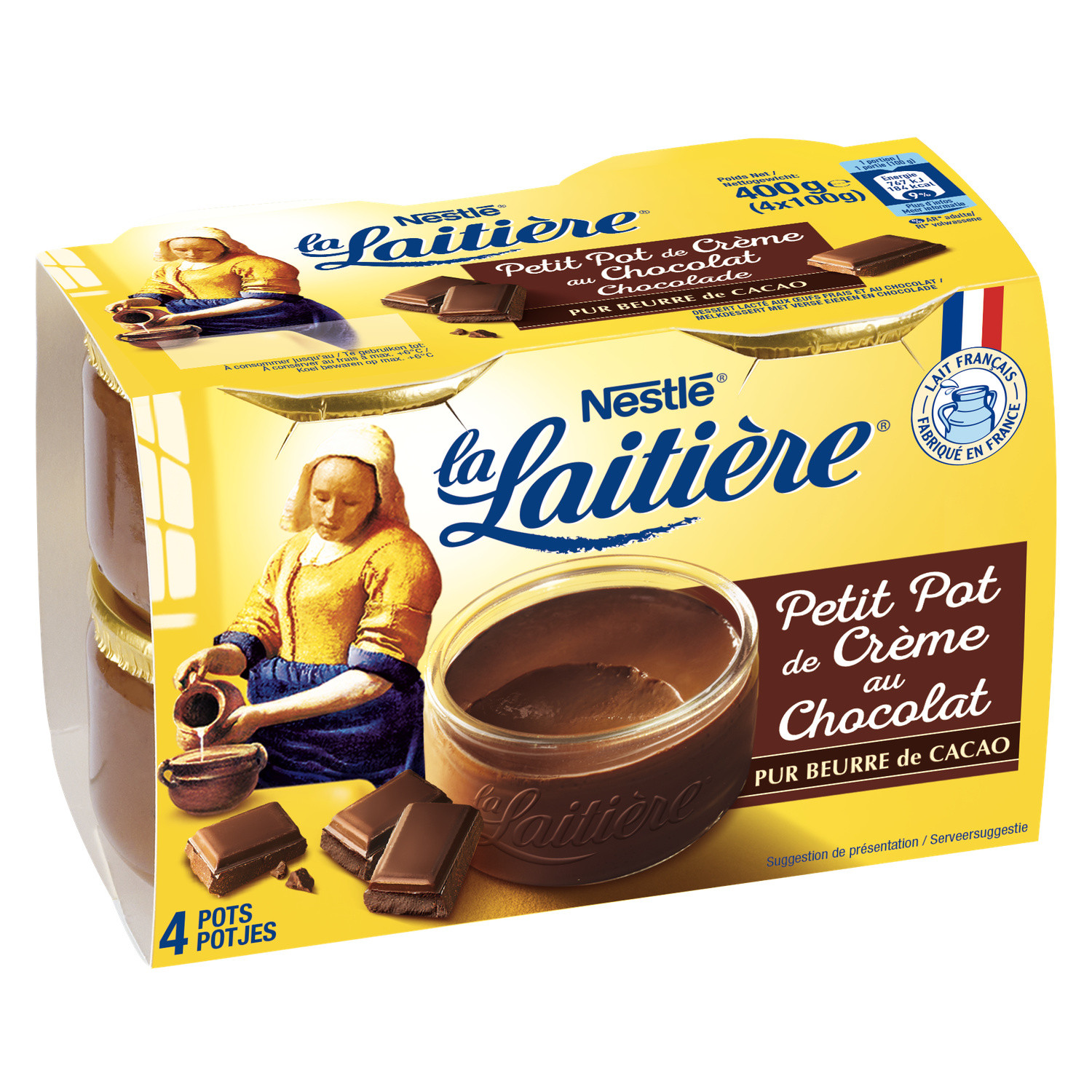 La Laitiere chocolate creme 4x100g